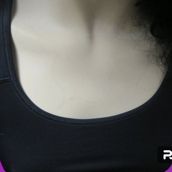 Victoria's Secret Victoria Sport VSX racerback sports bra in black and white S - Picture 2 of 8